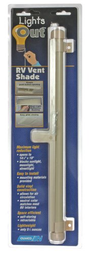 Camco 42913  Lights Out Vent Shade RetractableCream