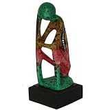 Thinker on Base Carving - Multicolor