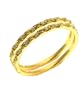 18k Yellow Gold Milgrain Ring Set w/ Diamonds (.16ctw, G, VS) by Diana Heimann