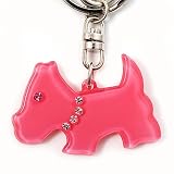 Pink Plastic Scottie Dog Keyring/ Handbag Charm