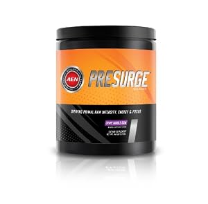 Athletic Edge Nutrition Presurge Pre-Workout Supplement, Grape Bubblegum, 210 Gram