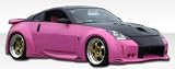 2003-2008 Nissan 350z Duraflex Vader 3 Widebody Kit - Includes Vader 3 Widebody Front Bumper (102263), Vader 3 Widebody Rear Bumper (102265), Vader 3 Widebody Sideskirts (102264), Vader 3 Widebody Front Fenders (102266), and Vader 3 Widebody Rear Fender Flares (102267).