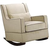 Dorel Asia The Sydney Nursery Microfiber Rocker Chair and Free Lumbar Pillow, Beige