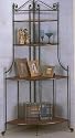 Cottage Style Dark Oak Finish Corner Rack