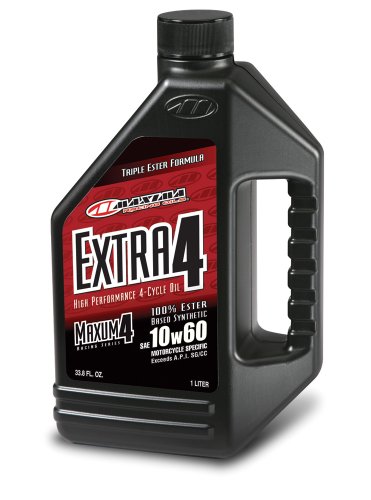 Maxima (30-309128) Extra4 10W-60 Synthetic 4T Motorcycle Engine Oil - 1 Gallon Jug