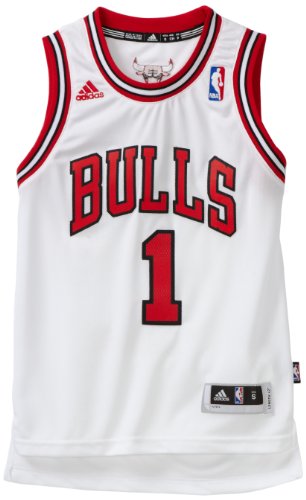 NBA Youth Chicago Bulls Derrick Rose Swingman Home Jersey - R28E1Bb5 (White, Medium)