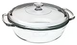 Fire-King Crystal 2-Quart Covered Casserole Dish