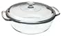 Fire-King Crystal 2-Quart Covered Casserole Dish