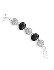 6.5" + 1" Extension Toggle Bracelet with Black Onyx