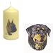 Full Color Rottweiler Pillar Candle, Porcelain by Rosalinde (6' x 2.5')