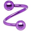 Light Purple Electro Titanium Spiral Twister Ball Belly Ring
