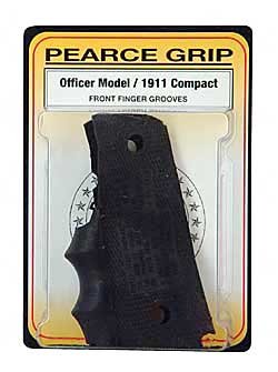 Pearce Grip Grip Rubber Black 1911 Officer's by Pearce Grip