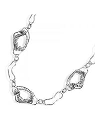 MMA Silver - Oxidized Abstract Link Necklace