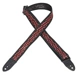 Levy's Slimline Sonic Art 1.5 Guitar Strap Red Skull