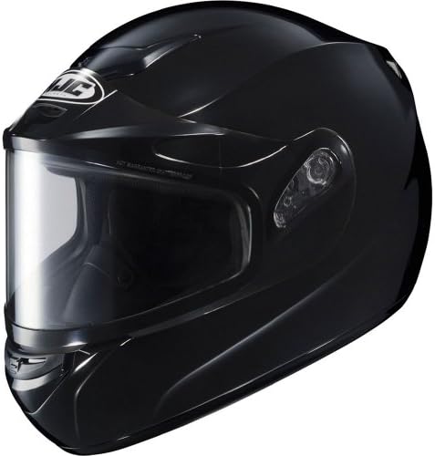 HJC Solid Men's CS-R2 Snow Racing Snowmobile Helmet - Black / Large