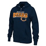 NFL Women's Chicago Bears Football Classic III Long Sleeve Fullzip Fleece Hoodie (Traditional Navy, Small)