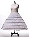 Remedios 6 Hoops Long Birdal Underskirt Crinoline Wedding Slip/Petticoat,S-XL