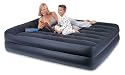 Intex Queen Size Pillow Rest Air Bed with Built-in Electric Pump