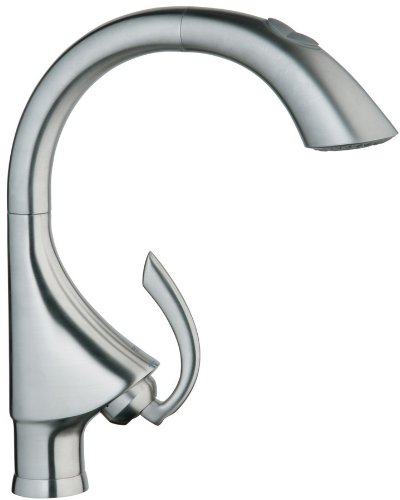 Grohe 32 071 SDE K4 WaterCare Main Sink Dual Pull-Out Spray Kitchen Faucet, RealSteel Stainless Steel