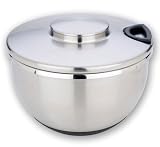 MIU Polished Stainless-Steel Non-Slip Pull String Salad Spinner