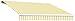 Awntech 8-Feet Galveston Semi-Cassette Right Motor with Remote Retractable Awning, 84-Inch Projection, Yellow/White