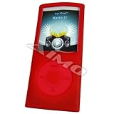 Apple iPod Nano 4G (4th Generation) Silicone Skin Case Rubber Protector Cover Red