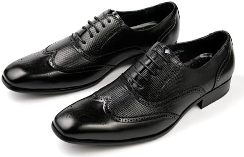 Delli Aldo Mens Dress Shoes Fashion Lace up Wingtip Oxfords Black