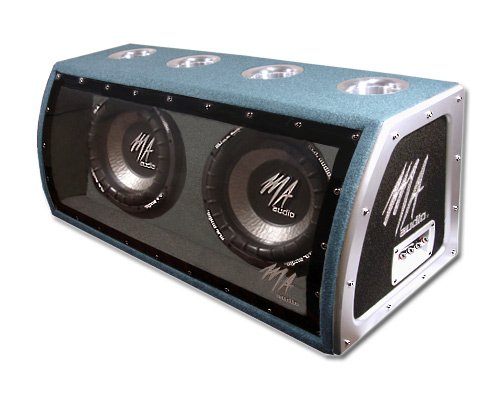 MA Audio MA124BPQ 1400 Watt Dual 12" Bandpass Box Car Sub Enclosure
