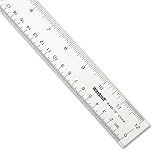 Westcott Acrylic Ruler with Hang-Up Hole, 2 Beveled Edges, 12 Long ACM10562