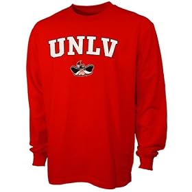 UNLV Runnin' Rebels Scarlet Red Arch Letter Long Sleeve T-shirt