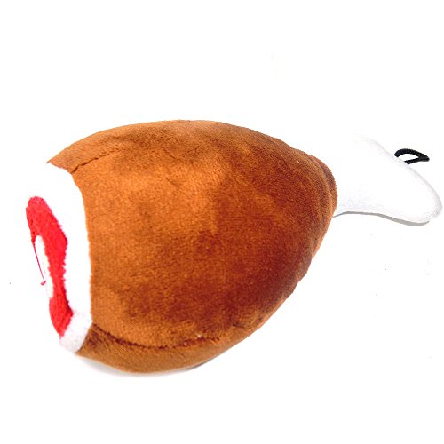 BOGZON-Novel-Chicken-Leg-Design-Pet-Toy--Squeaky-Dog-Toy--Plush-Pet-Toy--Molar-Toys--Training-Chew-Toys-Brown