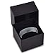 Charming Jewelers Tungsten Wedding Band Ring 6mm for Men Women Comfort Fit Black Domed Brushed Size 9.5