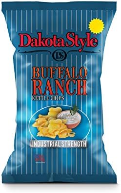 Dakota Style Kettle Chips, Buffalo Ranch, 8 Ounce (Pack of 12)