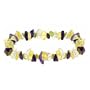 Genuine Amethyst Peridot Citrine Crystal Chip Bracelet