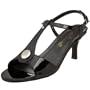 Annie Shoes Women's Dafne T-Strap,Black Patent,8 W US