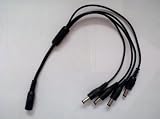 1 Female to 4 male Power Splitter Cable for 5.5mm x 2.1mm Jack, CCTV