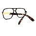 Geeky Oversized Run DMC Gazelle Eye Glasses Sunglasses - Tortoise