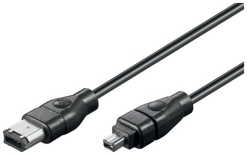 Wentronic FireWire+ Kabel (6-polig Stecker auf 4-polig Stecker) 3m schwarz