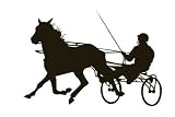 Harness Racing Black Silhouette on White - 24