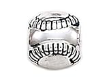 Zable(tm) Sterling Silver Baseball Bead / Charm