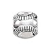 Zable(tm) Sterling Silver Baseball Bead / Charm