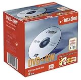 Electronics : Imation DVD+RW Rewritable Disk Cased 4x Speed 120min 4.7Gb Ref 19008 [Pack 10]