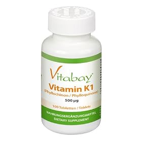 Vitamin K1 - Phylloquinone - 500 mcg - 100 Tab