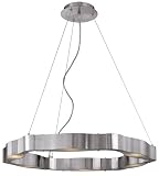 Access Lighting 62317-BS/FST 6 Light Titanium Chandelier, Brushed