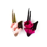 JousJous.com Fuchsia Handmade Felt Flower Bouquet Brooch, 4" Long