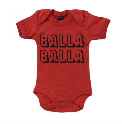 ::: BALLA BALLA ::: Baby Body, Rot /Schwarz, Größe 0-3 Monate