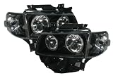 Produkt-Bild: Angel Eyes Scheinwerfer Set inkl. Frontblinker, passend f&uuml;r VW T4 Bus, Caravelle + Multivan (nur mit langen Vorderwagen), Mod. Bj. 8/96-8/03, Ausf&uuml;hrung: Klarglas Schwarz.