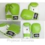 Womens LEATHER Boxing Gloves In Cool Green, Size 12oz