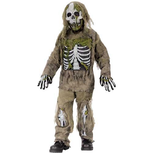 Skeleton Zombie Costume Boy - Child (8-10)