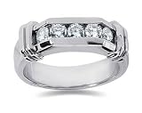 0.75 ctw Men's Diamond Ring in 14K White Gold
